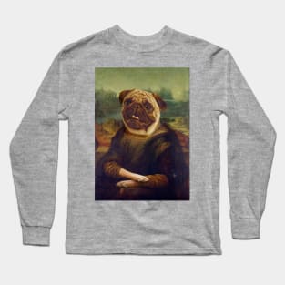 Mona Lisa Pug Long Sleeve T-Shirt